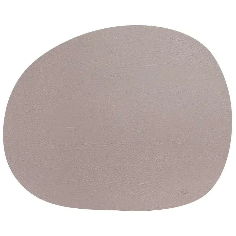 Raw placemat leer, Dusty rose buffalo