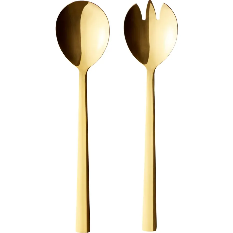 Raw saladebestek 2-delig, Goud