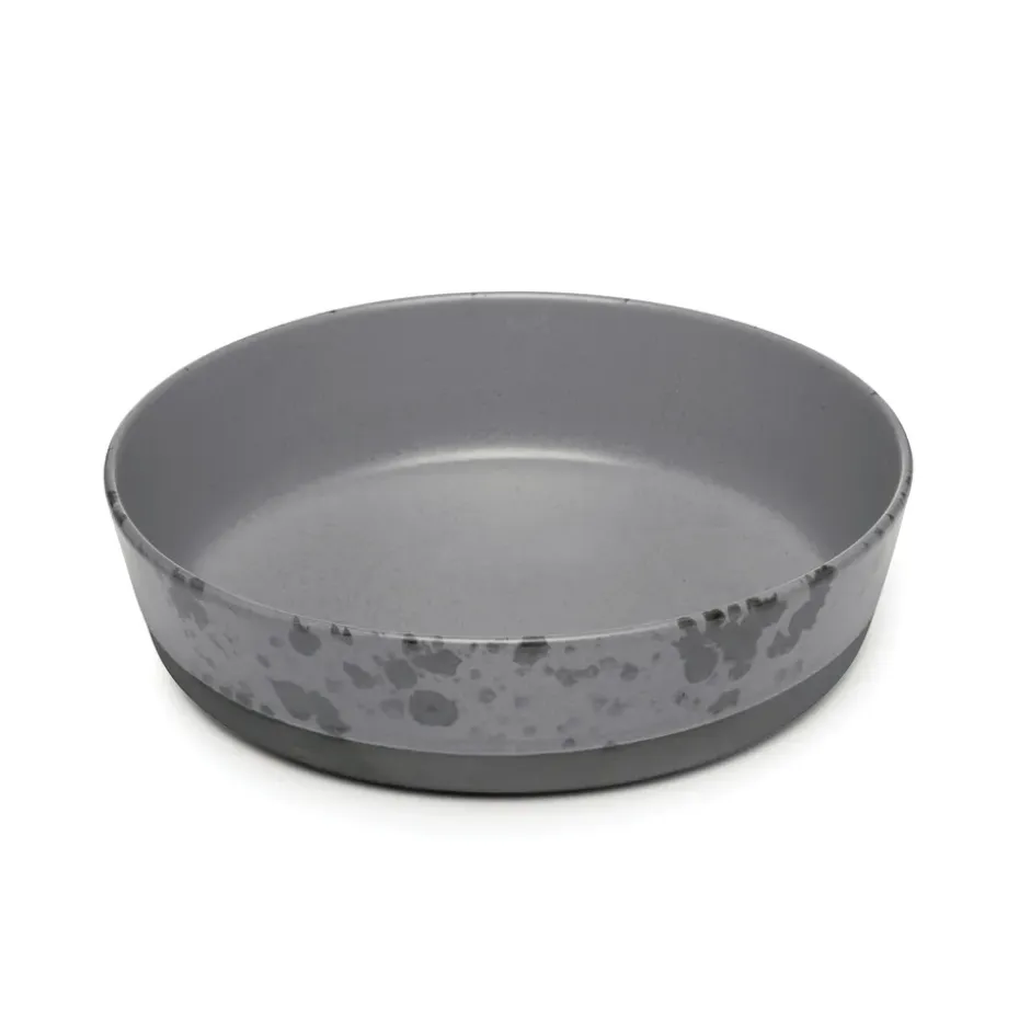 Raw soepbord Ø19,4 cm., grijs met stippen