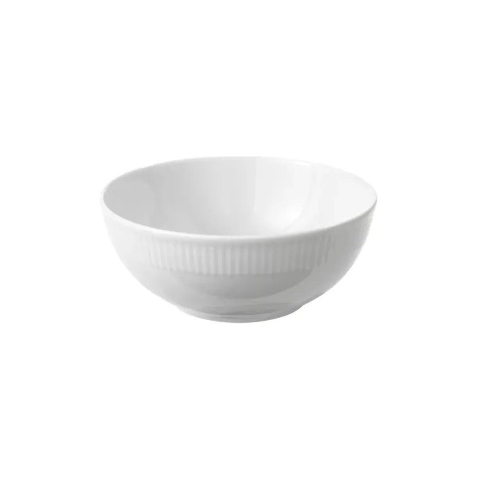 Relief saladekom 25 cm, Wit