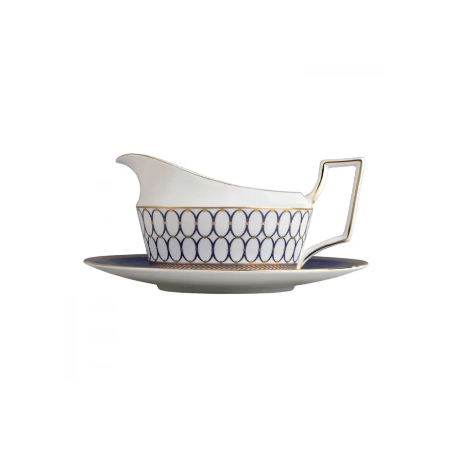 Renaissance Gold schotel voor sauskan, blauw