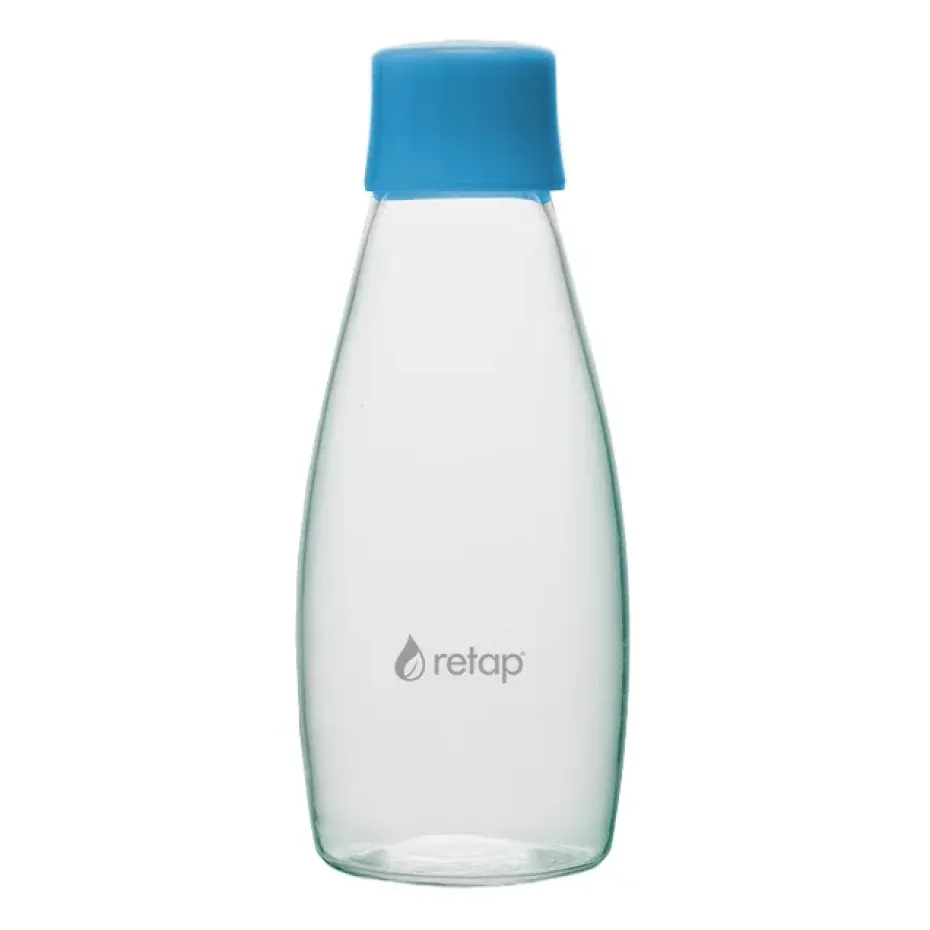 Retap Go 05 glazen fles schroefdop 50 cl, Light blue