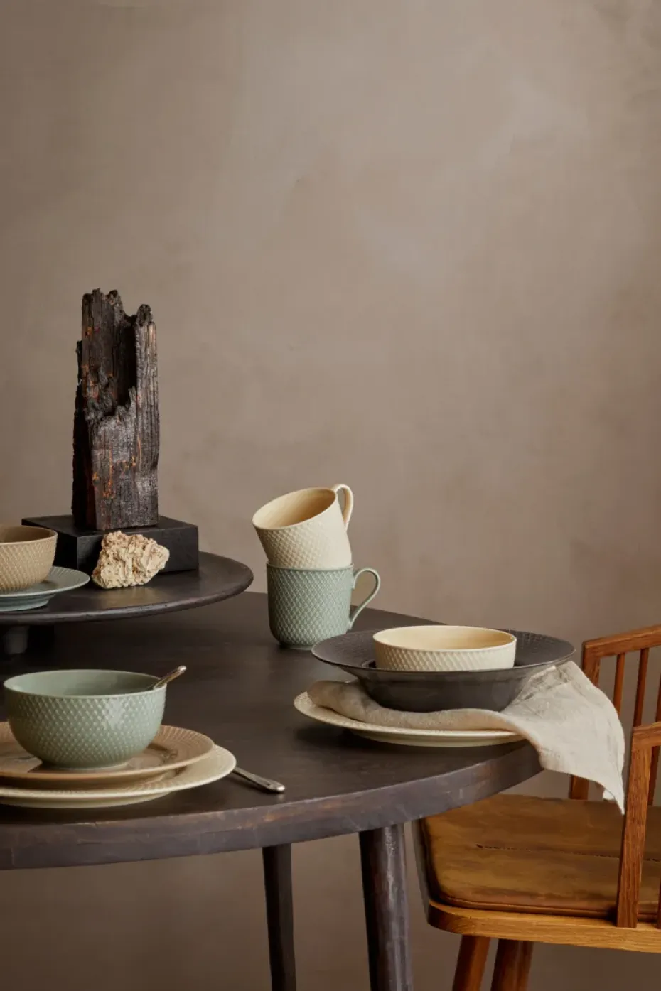 Rhombe Earth dinerbord Ø27 cm, Marble