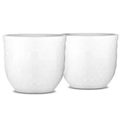 Rhombe eierdop, 2-pack, wit
