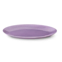 Rhombe ovale serveerschaal 35x26,5 cm, Lichtpaars