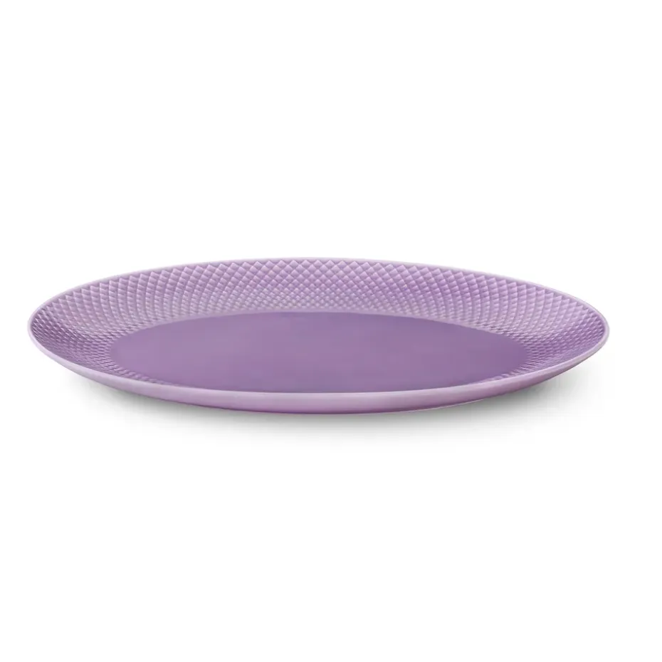 Rhombe ovale serveerschaal 35x26,5 cm, Lichtpaars