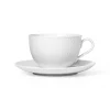 Rhombe theekop met schotel, Wit