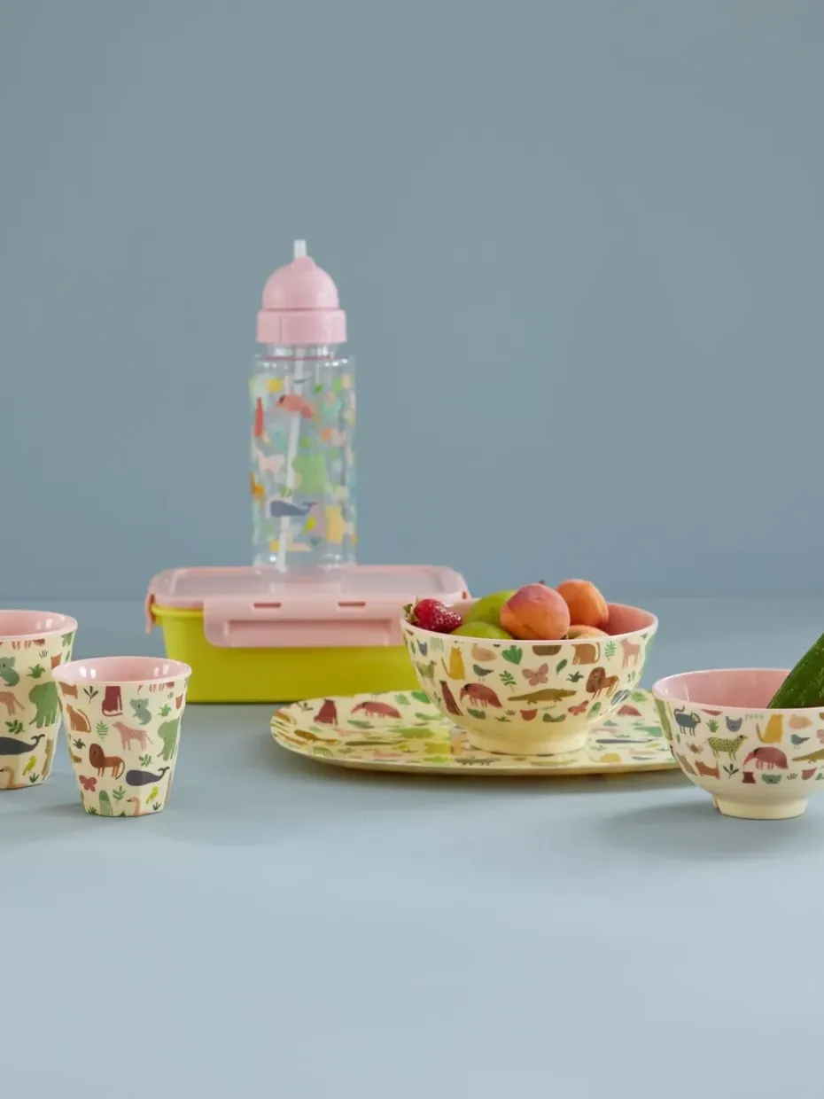 Rice kinderbeker melamine, Sweet Jungle Print-Soft Pink