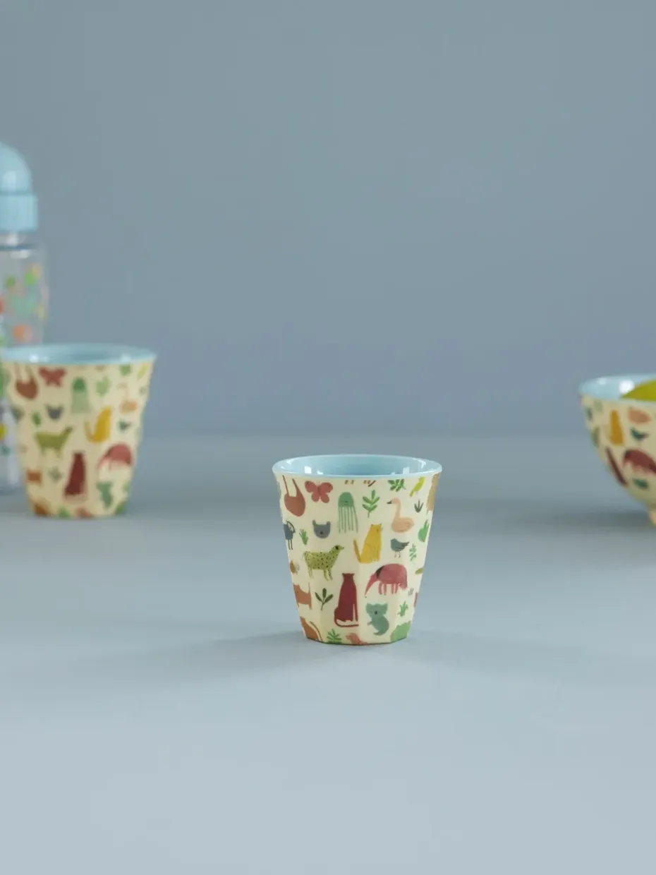 Rice kinderbeker melamine, Sweet Jungle Print-Soft blue