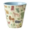 Rice melaminebeker medium, Sweet Jungle Print-Soft blue