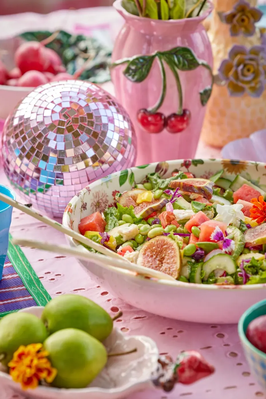 Rice saladeschaal melamine Ø29,9 cm, Floras Dream