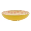 Rice saladeschaal melamine Ø29,9 cm, Pink dots-yellow