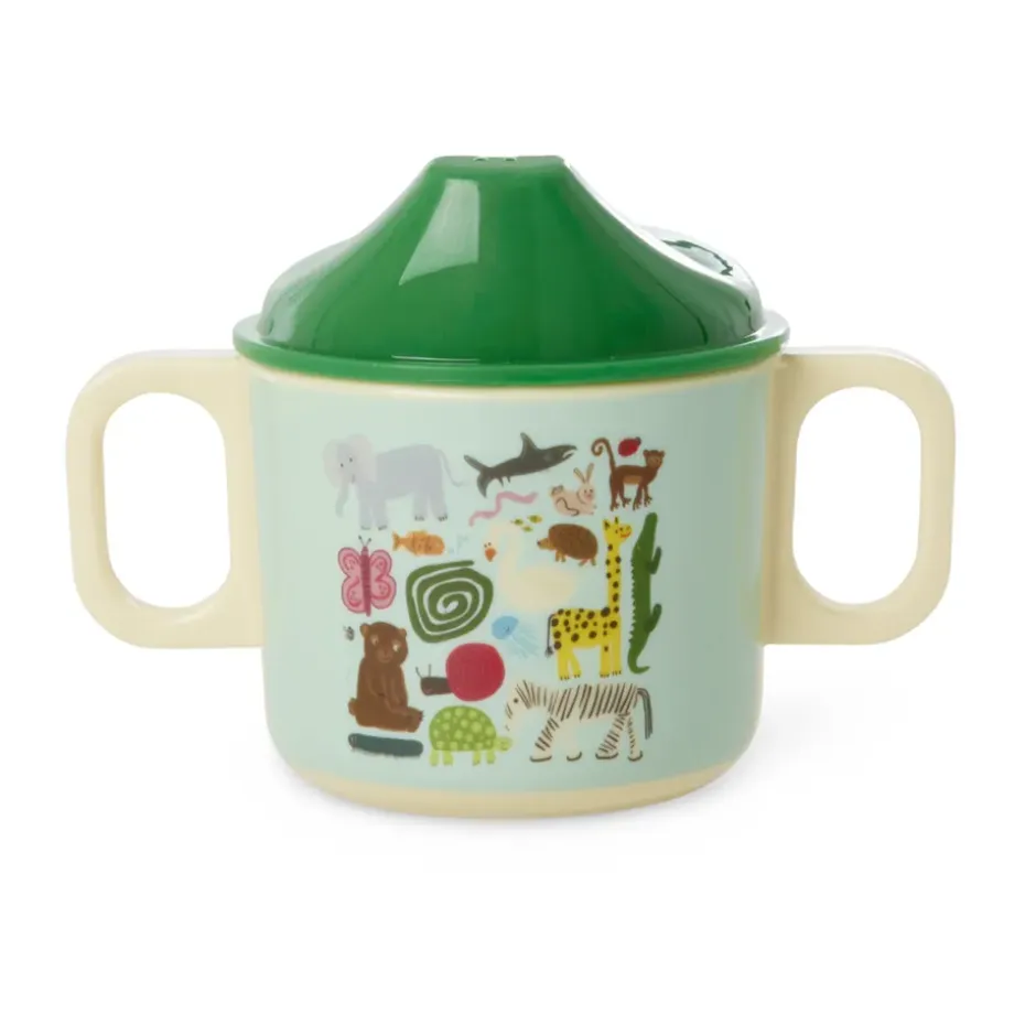 Rice wildlife kinderbeker met twee handvatten 25 cl, Mint