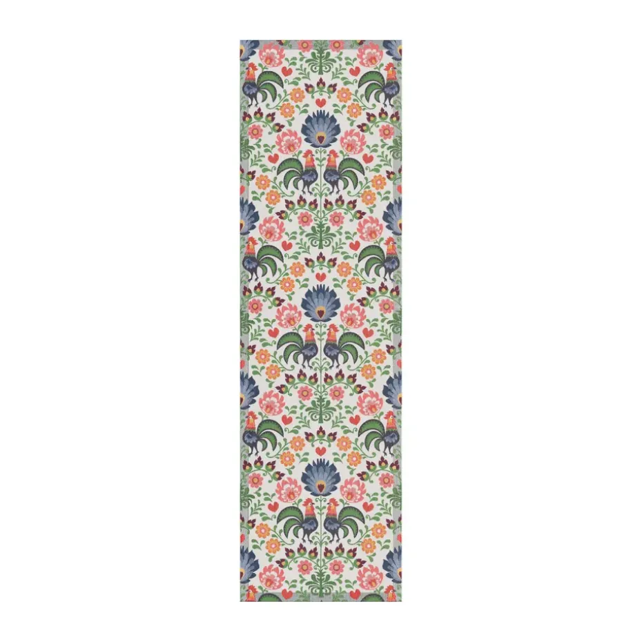 Rooster tafelloper 35x120 cm, Multi