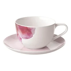 Rose Garden kop met schotel, Roze-wit