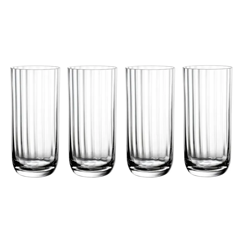 Rose Garden longdrinkglas 4-pack 45 cl, Transparant