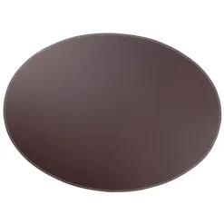 Ørskov placemat leer ovaal, bruin