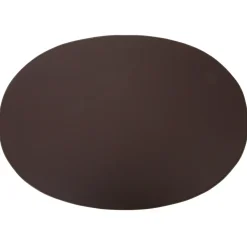 Ørskov placemat leer ovaal 47x34 cm, Chocolate
