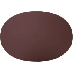 Ørskov placemat leer ovaal 47x34 cm, Bruin