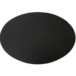 Ørskov placemat leer ovaal 47x34 cm, Zwart