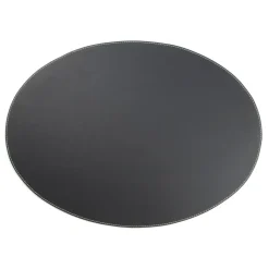 Ørskov placemat leer ovaal, zwart