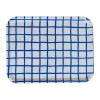Rutig dienblad 33x43 cm, Blue