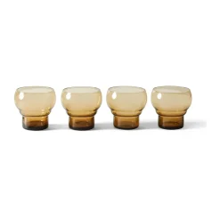70's Bulb glas 27 cl 4-pack, Amber