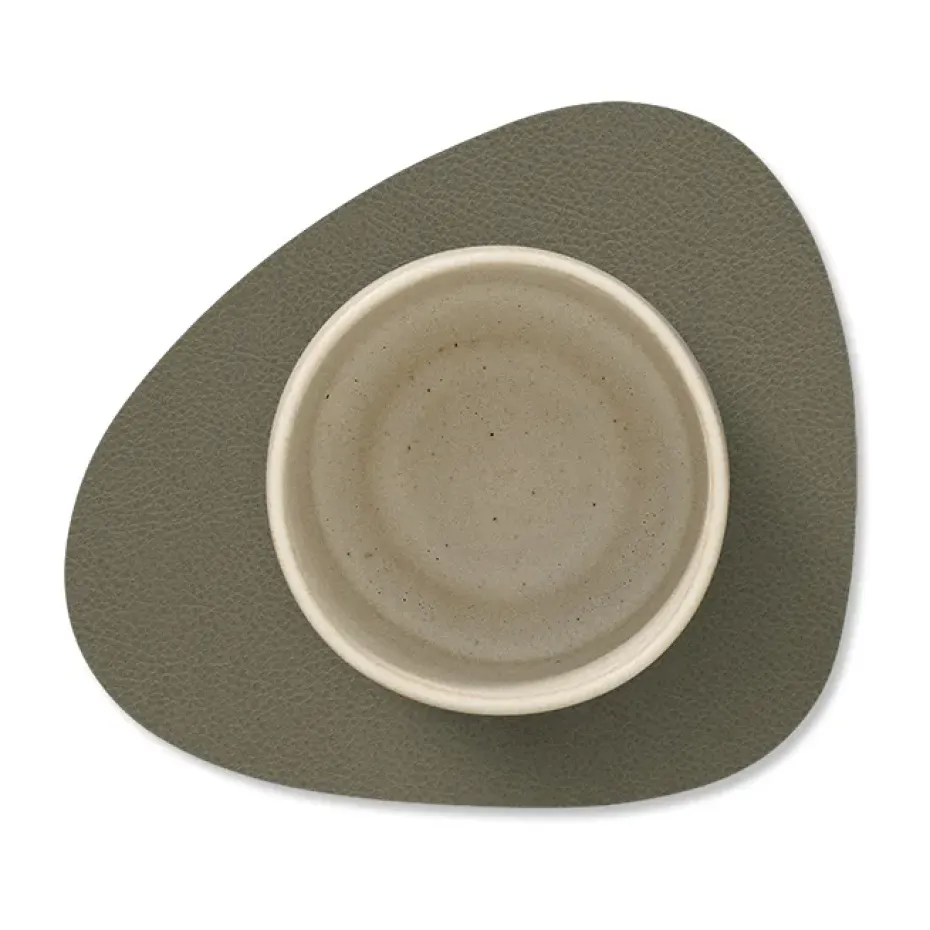 Serene glasonderzetter curve 11x13 cm, Moss
