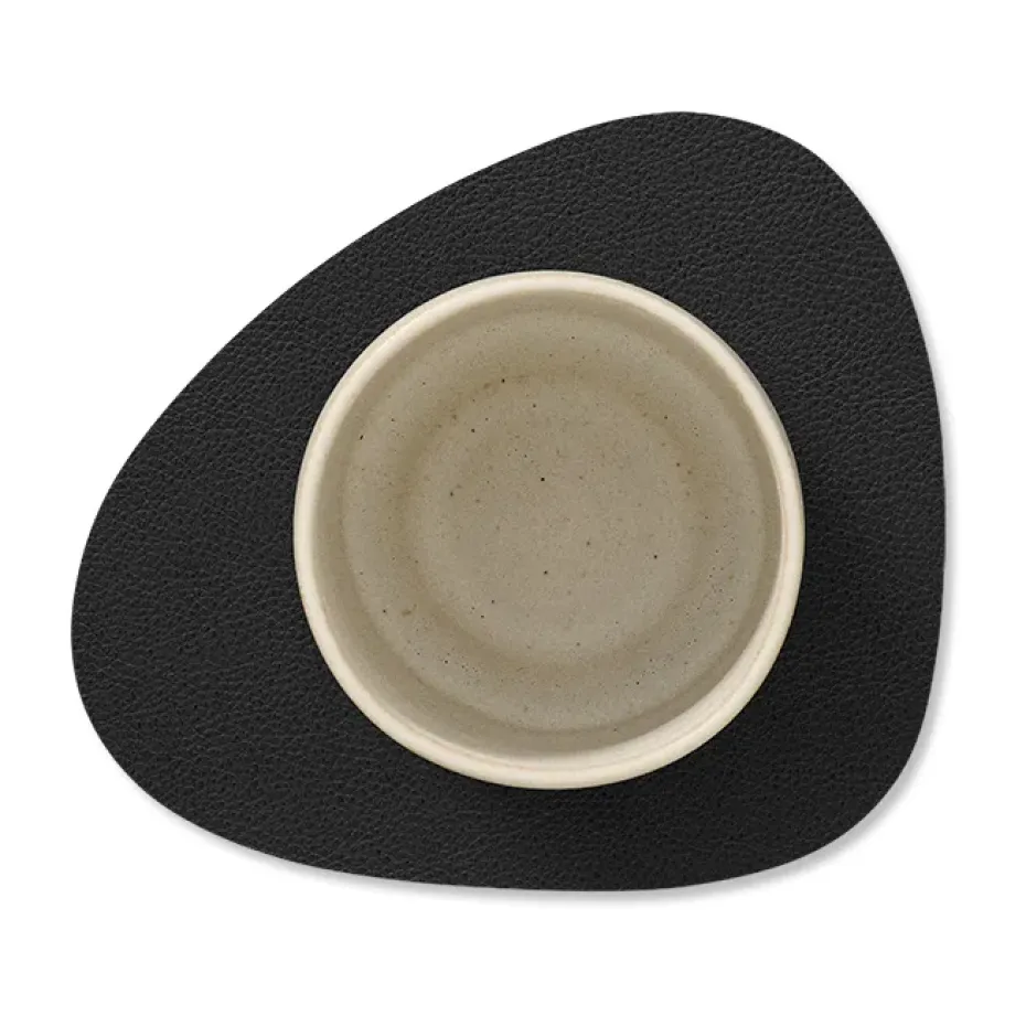 Serene glasonderzetter curve 11x13 cm, Black