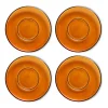 70's glassware koffieschotel Ø10,6 cm 4-pack, Amber brown