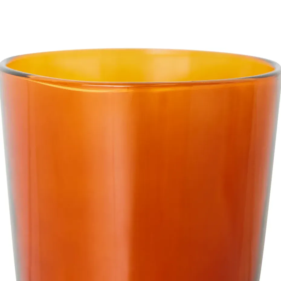 70's glassware theeglas 20 cl 4-pack, Amber brown