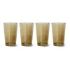 70's glassware theeglas 20 cl 4-pack, Mud brown