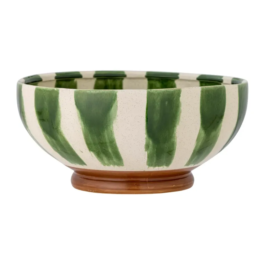 Shakti serveerschaal Ø26 cm, Groen-wit