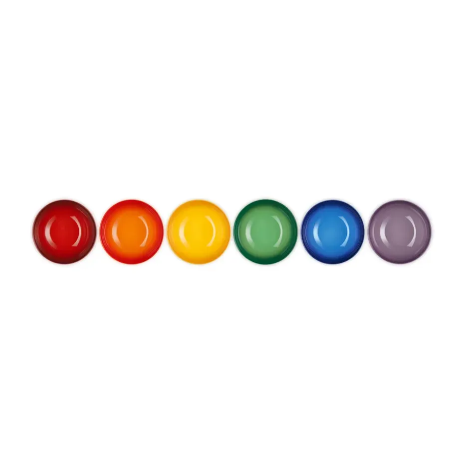Signature steengoed diepe schaal 6-delig, Rainbow