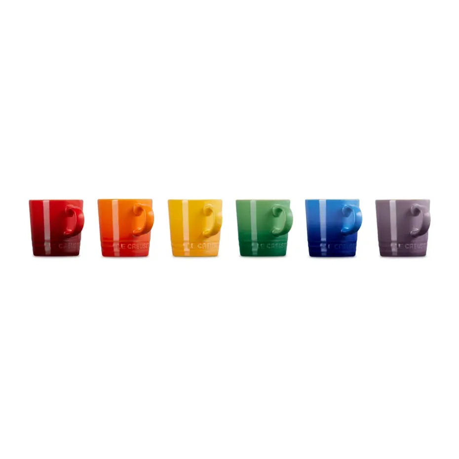 Signature steengoed espressomok 6-delig, Rainbow