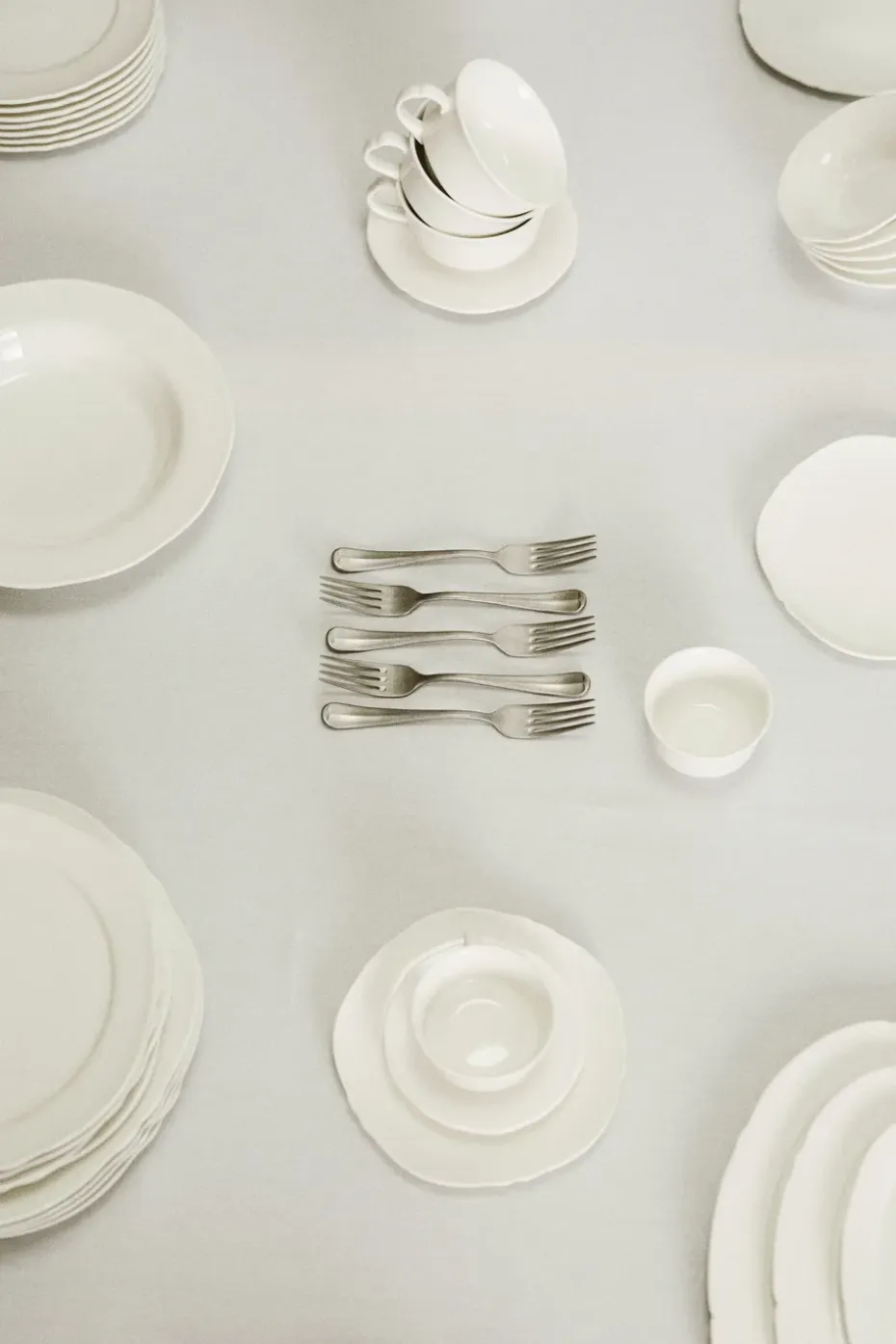 Silhouette bord M Ø23,5 cm 4-pack, White