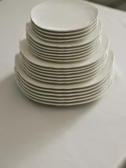Silhouette bord M Ø23,5 cm 4-pack, White