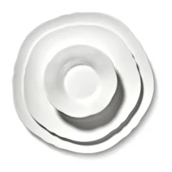 Silhouette bord M Ø23,5 cm 4-pack, White