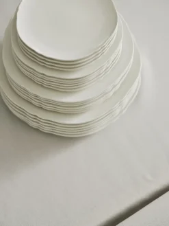Silhouette bord XS Ø17 cm 4-pack, White