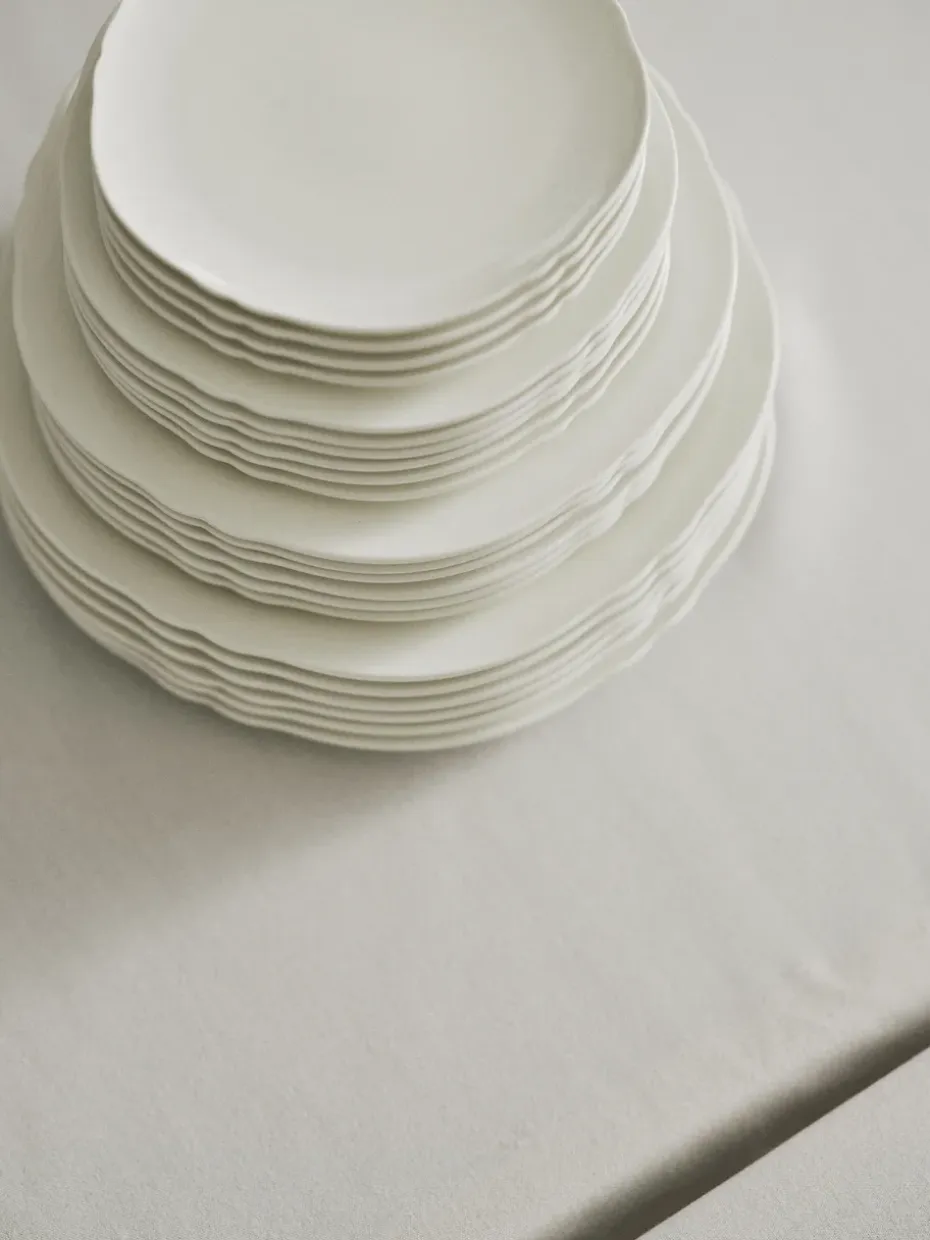 Silhouette bord XS Ø17 cm 4-pack, White