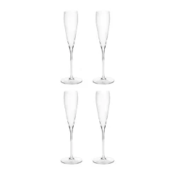 Silhouette flute champagneglas 15 cl 4-pack, Clear