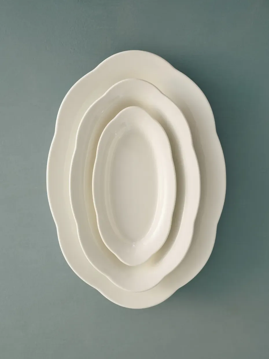 Silhouette oval diep bord S 10x18,5 cm 2-pack, White