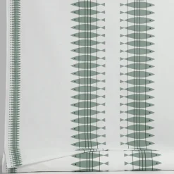Sill gewaxte stof per meter, Groengrijs