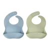 Silly slabbetje siliconen 2-pack, Green-blue