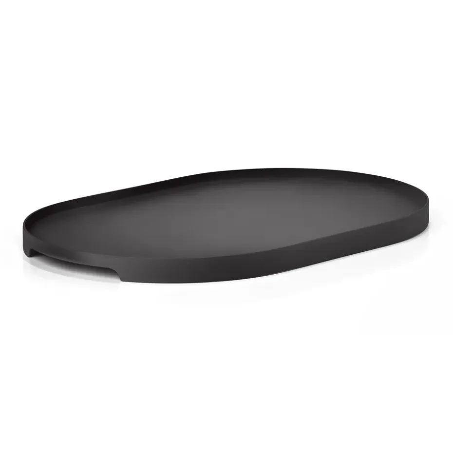 Singles dienblad ovaal 23x35 cm, Black