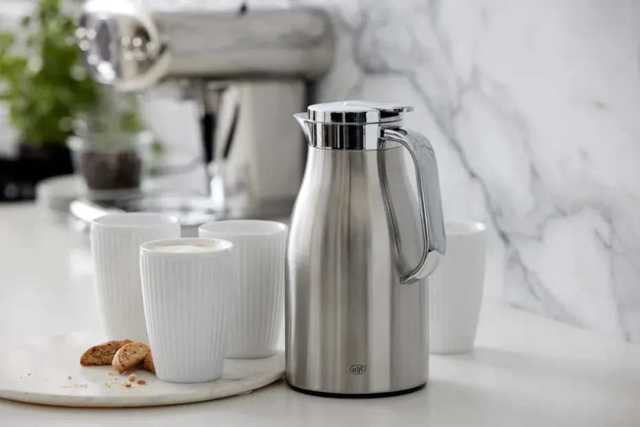 Skyline thermoskan 1 l, Gematteerd staal
