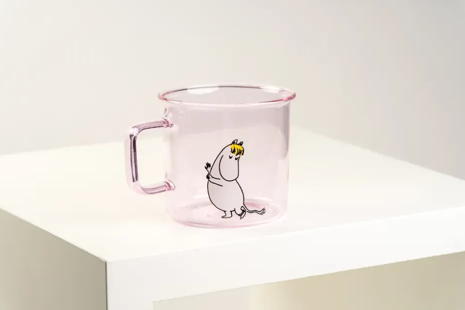 Snorkmaiden glazen mok 35 cl, Roze