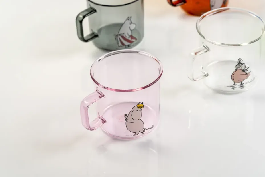 Snorkmaiden glazen mok 35 cl, Roze