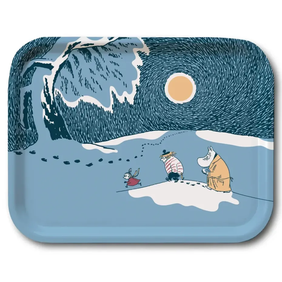 Snow Moonlight Moomin dienblad winter 2021, 20x27 cm