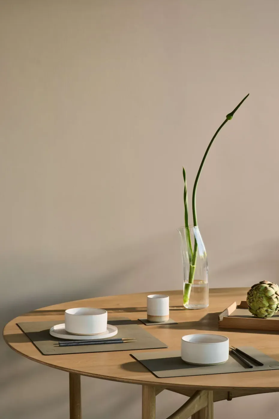 Square Nupo placemat 35x45 cm, army green